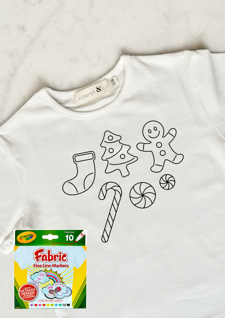 Kids Colour-In Christmas Tee