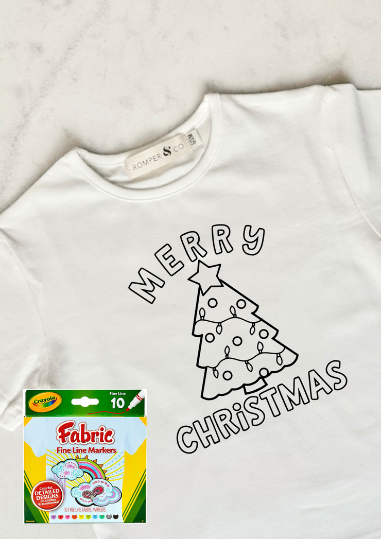 Kids Colour-In Christmas Tee