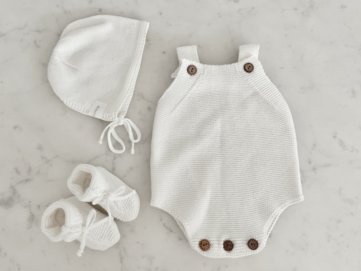 Newborn Knitted Hamper (Classic White)