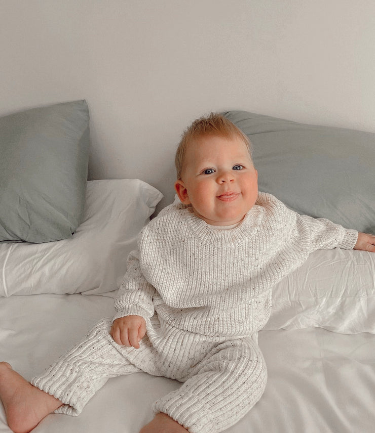 Speckled Knit Leggings & Jumper Set