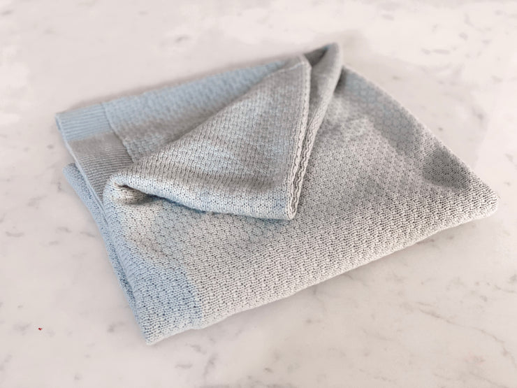Baby Blue Knit Blanket