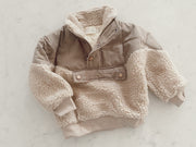 Sherpa Zipped Pullover Sweater