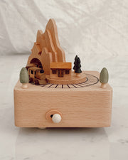Travelling Train Wooden Music Box