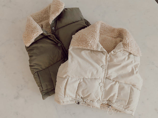Sherpa Lined Puffer Vest
