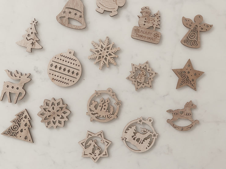 Colour-In Christmas Tree Decorations