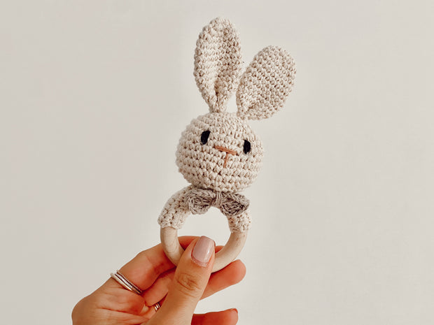 Crocheted Baby Rattle (Bunny)
