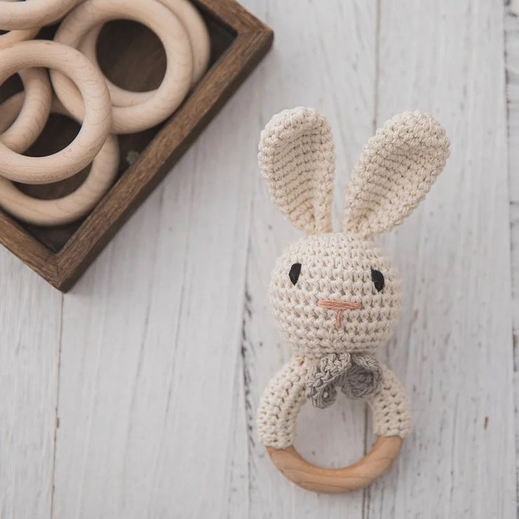 Crocheted Baby Rattle (Bunny)