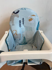 Padded Highchair Cover (animals/blue)