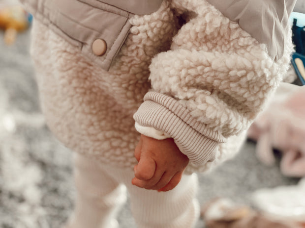 Sherpa Zipped Pullover Sweater