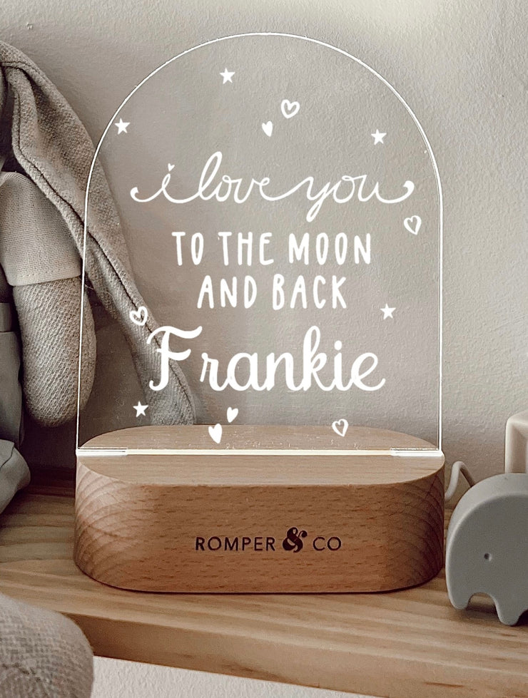 Personalised Night Light (To the Moon)