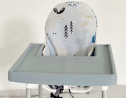 Padded Highchair Cover (animals/blue)