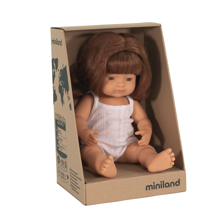 Red Hair Girl Doll by Miniland, 38 cm